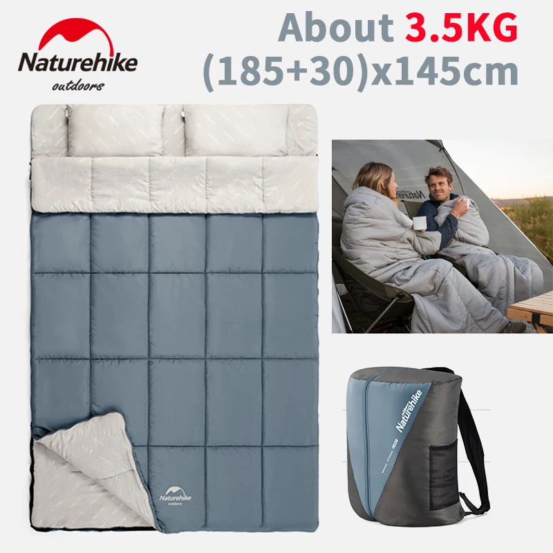 

Naturehike KR 5℃~15℃ Autumn Winter Cotton Sleeping Bag 1/2-Person Outdoor Camp Portable Detachable Quilt Free Give Cotton Pillow