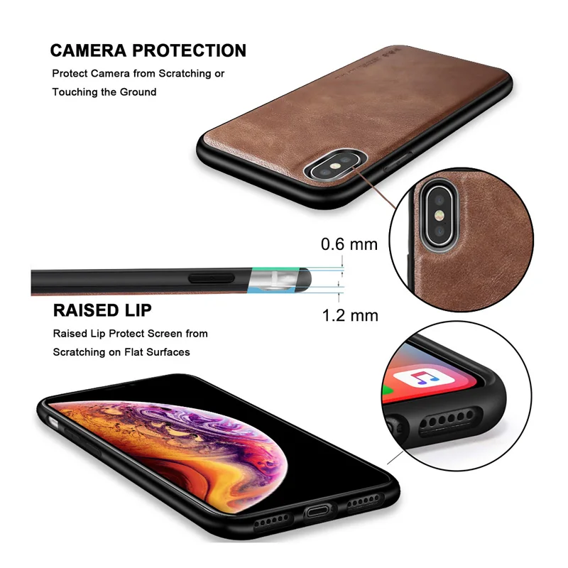 Для iPhone XR чехол для XS Max X Level роскошный винтажный кожаный 7 Plus 6s Funda|Бамперы| |