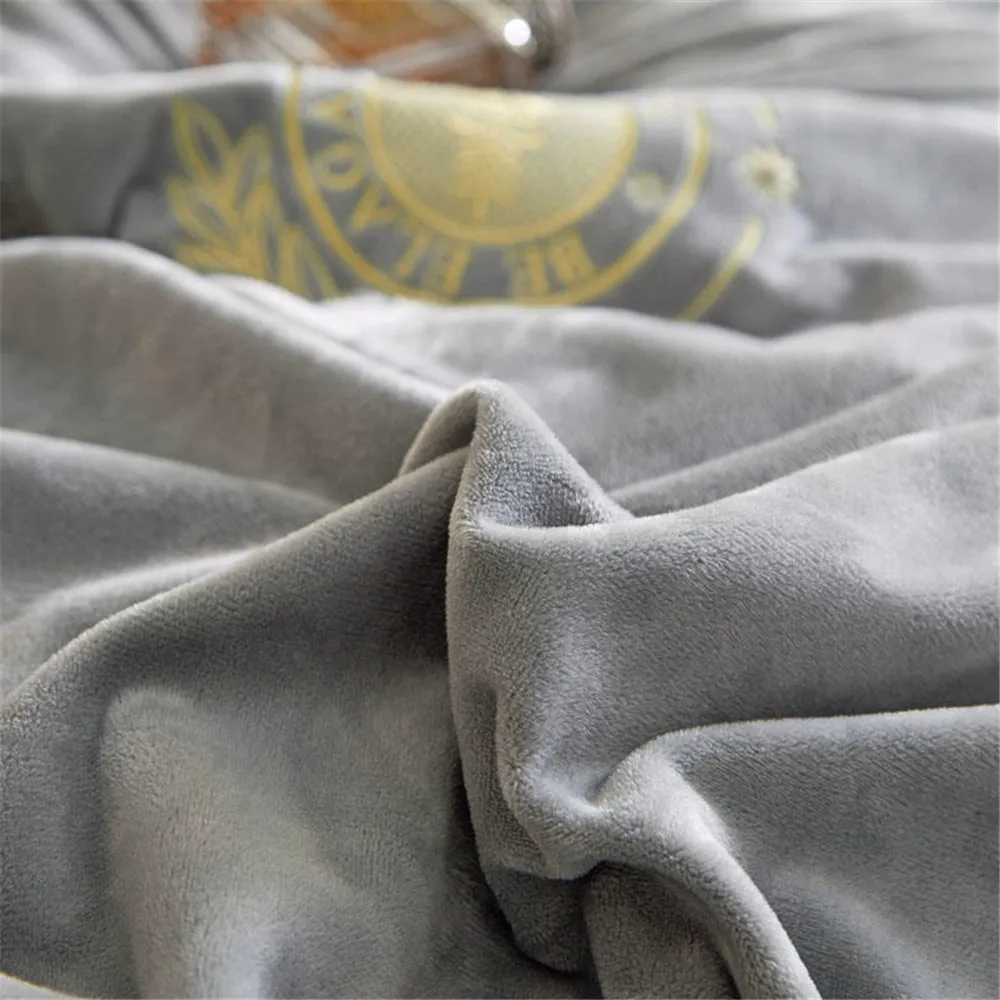 Зимний комплект постельного белья роскошный двухсторонний пододеяльник