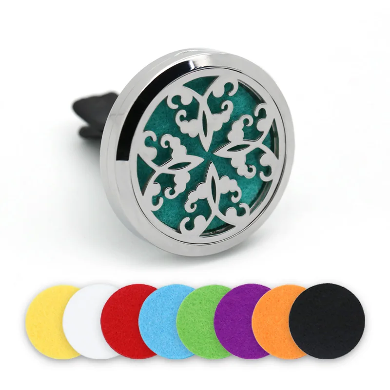 Медальон для ароматерапии BOFEE серебряный из нержавеющей стали|locket pendant|aromatherapy