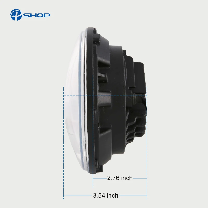 7 &quotдюймовый круглый светодиодный светильник с DRL &amp Hi/короче спереди и длиннее