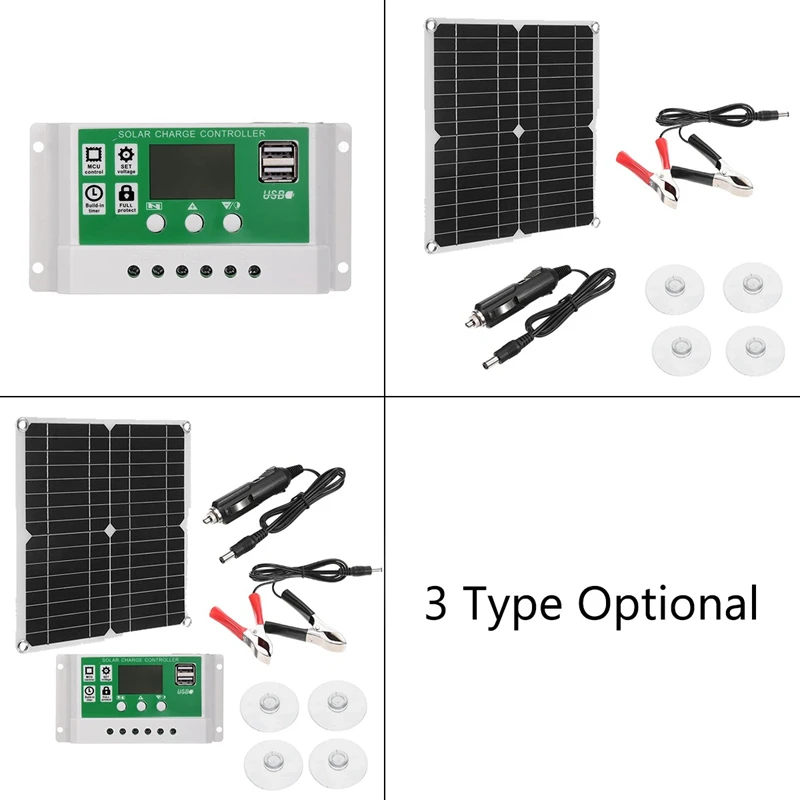 40w solar panel kit complete 12v usb with 102030a controller solar cells for car yacht rv boat moblie phone battery charger free global shipping