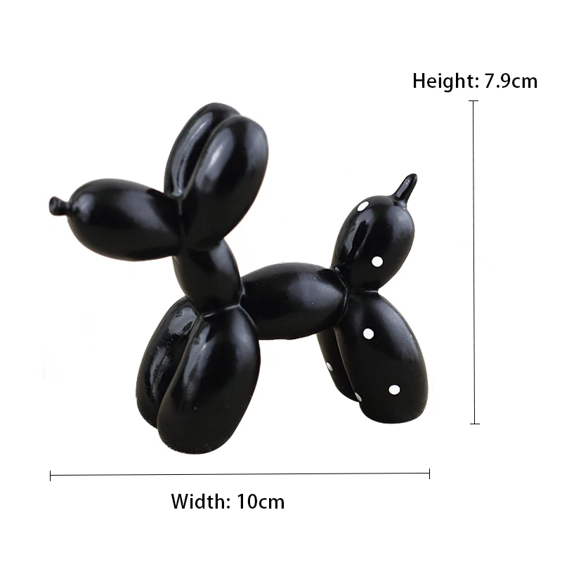 

Resin Crafts Sculpture Gift Cute Small Balloon Dog Party Accessories Home Desktop Ornament Cake Dessert Decoration