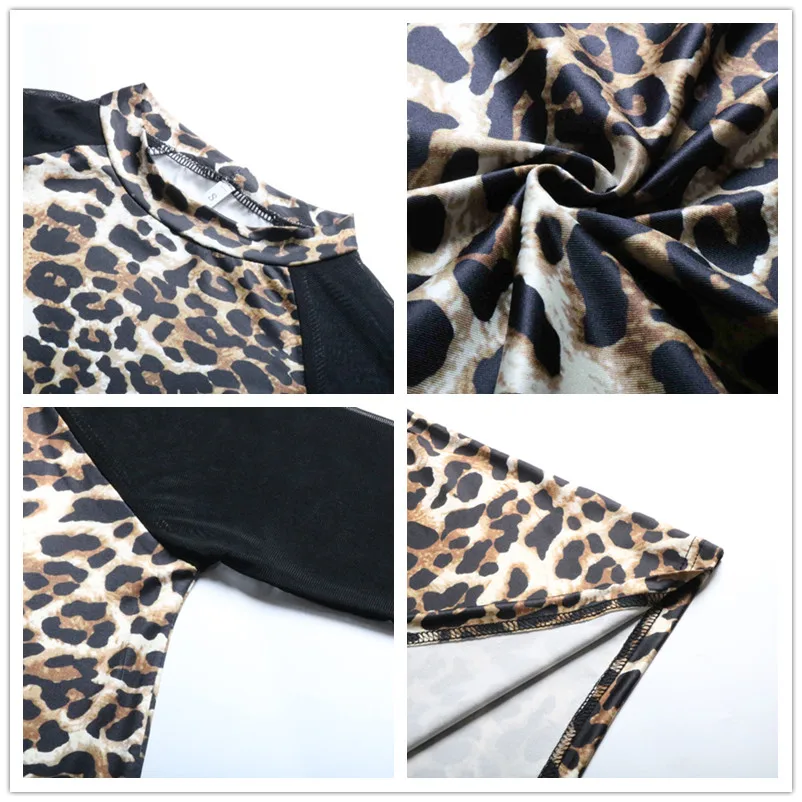 Женская шифоновая блузка с леопардовым принтом длинным рукавом | одежда