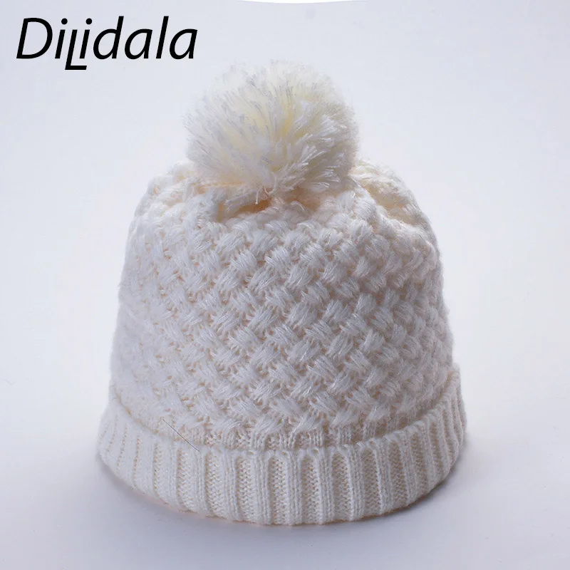 Dilidala осенне-зимняя теплая шерстяная вязаная шапка Толстая мужская и женская пара