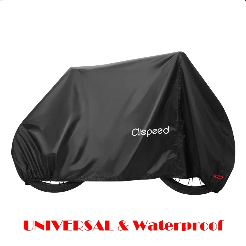 

Clispeed Waterproof Bike Cover Heavy Duty 210D Oxford Cover for Mountain Road Electric Bike Hybrid Outdoor Storage (Blac