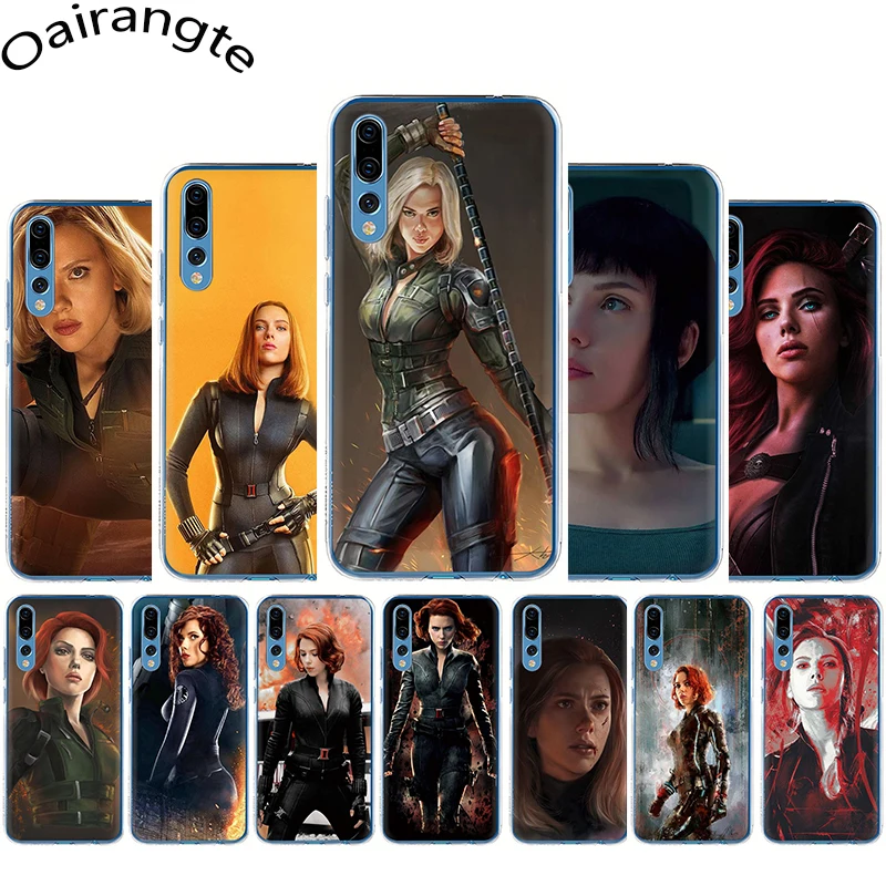 Жесткий чехол для телефона Scarlett Johansson Marvel Black widow Huawei Honor 6A 7A 6C 7C 8C 7X 8X 9X 8 9 10 Lite Play 20