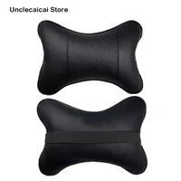 car neck pillows pu leather head support protector blackcoffee easy install and clean universal headrest backrest cushion