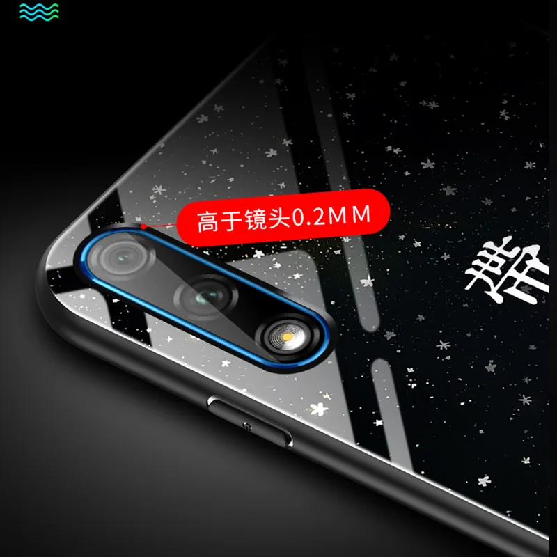 Бабочка чехол в виде светящегося стекла для huawei Honor 9X 9X Pro Роскошный чехол для задней части корпуса huawei Honor 8X 9X 7X защитный чехол для телефона чехол Coque
