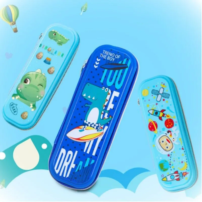 

Long plastic pencil case School stationery box Cartoons pen case big pencil box for kids pen bag cute pen box school supplies