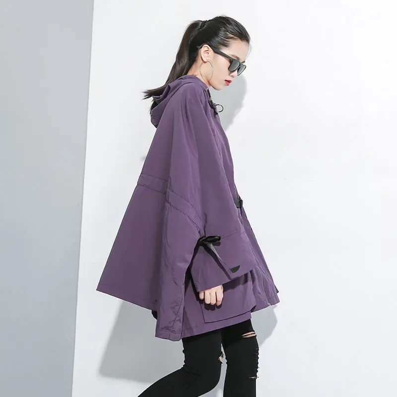 XITAO индивидуальный плащ большого размера женская с капюшоном воротник