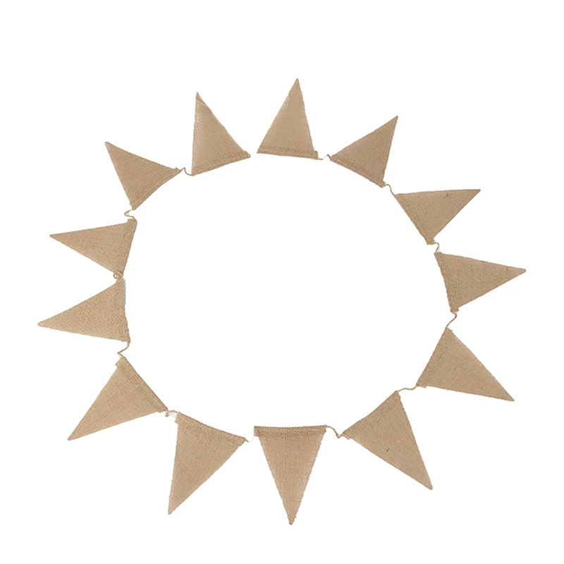 10 м 48 флаги Любовь Сердце деревенский гессиан джутовые льняные флажки Мешковина