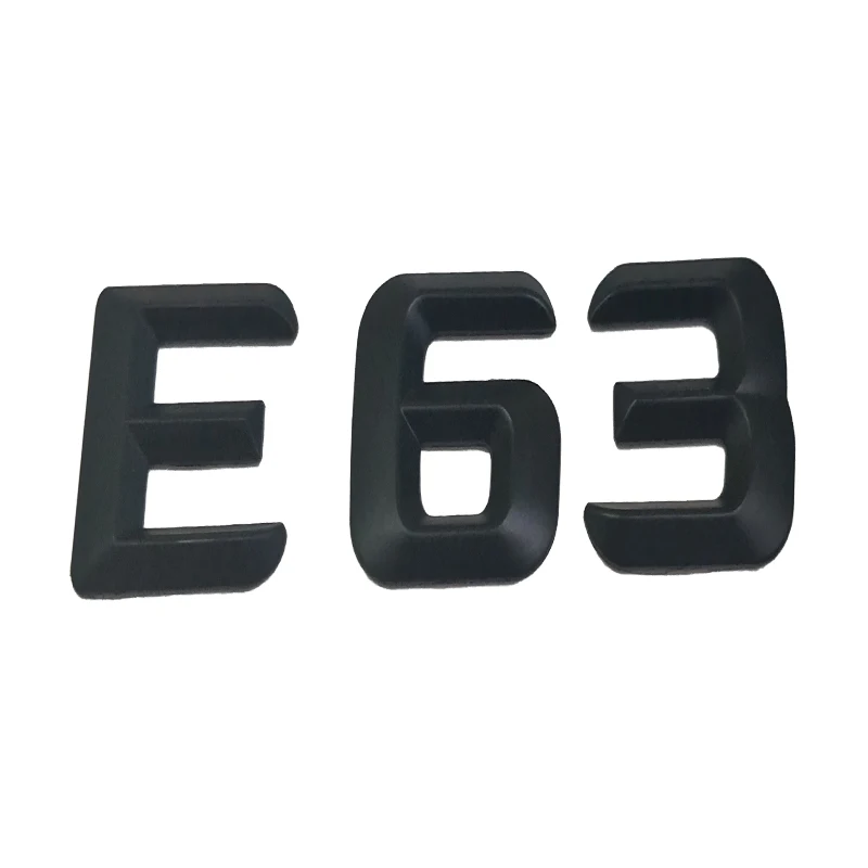 Новый 3D Черный E63 буквы автомобильные наклейки ABS задний багажник номер наклейка