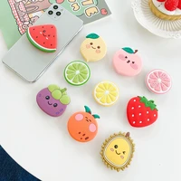Cartoon Fruit Universal Folding Mobile Phone Bracket Cute Animal Finger Holder Expanding Stand For iPhone Samsung Huawei