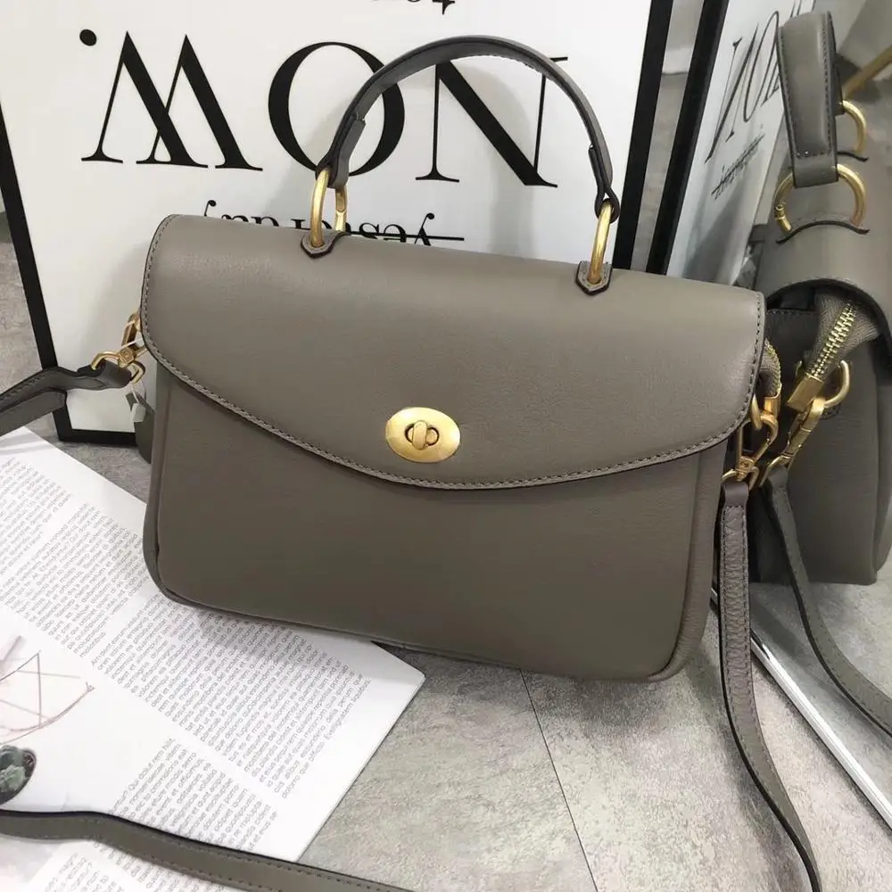 

free shipping 2020 the new style fashion cover genuine cow leather women handbag one shoulder bag crossbody bag 25cm 6color