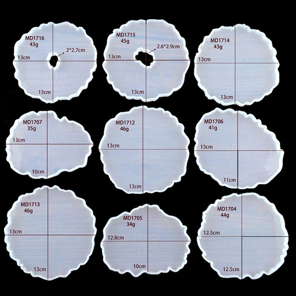 Разноцветный настольный коврик силиконовая форма Прозрачная из смолы подставка