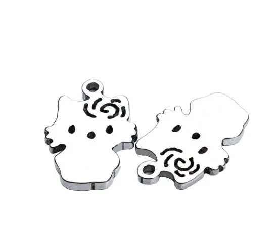 

30pcs/lot 8*12mm pendant Metal stainless steel Flat Beads Buddha Beads For DIY bracelet Jewelry Making fg4r