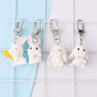 cute rabbit keychain fashion kawaii couple bag pendant chain personality creative jewelry accessories gifts wholesale