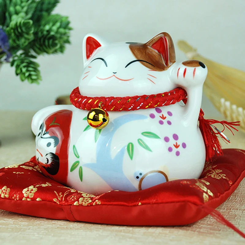 6 дюймовый Керамический домашний декор Lucky Cat деловой подарок из Китая коробка для