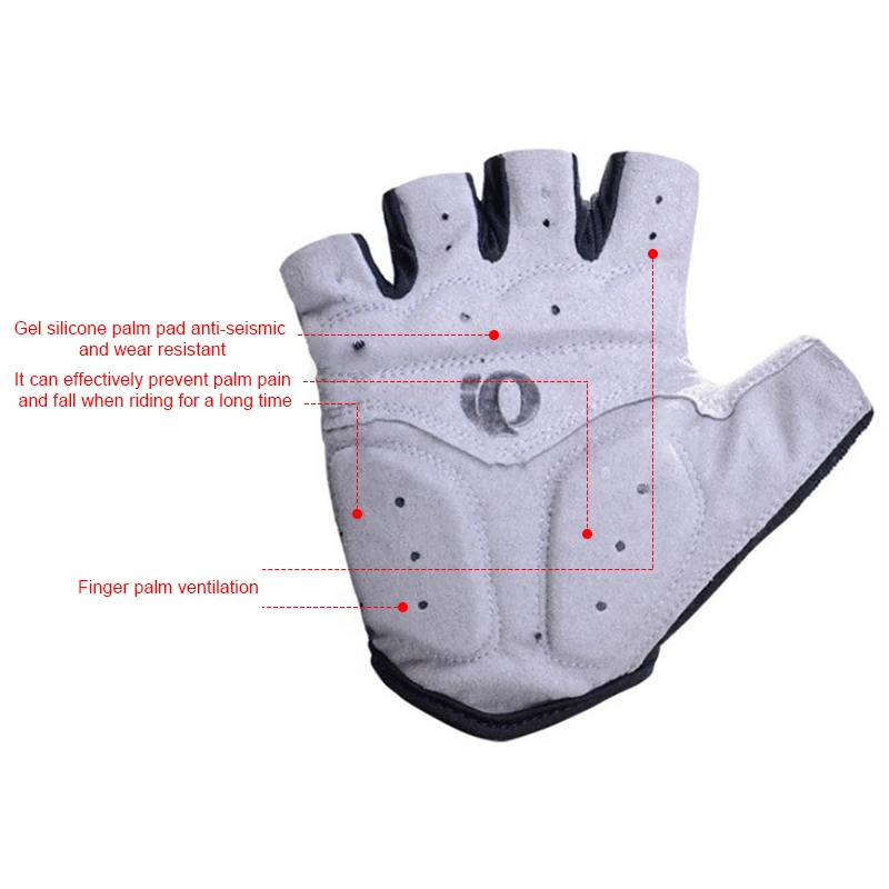 1Pair Gel Half Finger Cycling Gloves Anti-Slip Anti-sweat Bicycle Left-Right Hand Gloves Anti Shock MTB Road Bike Sports Gloves