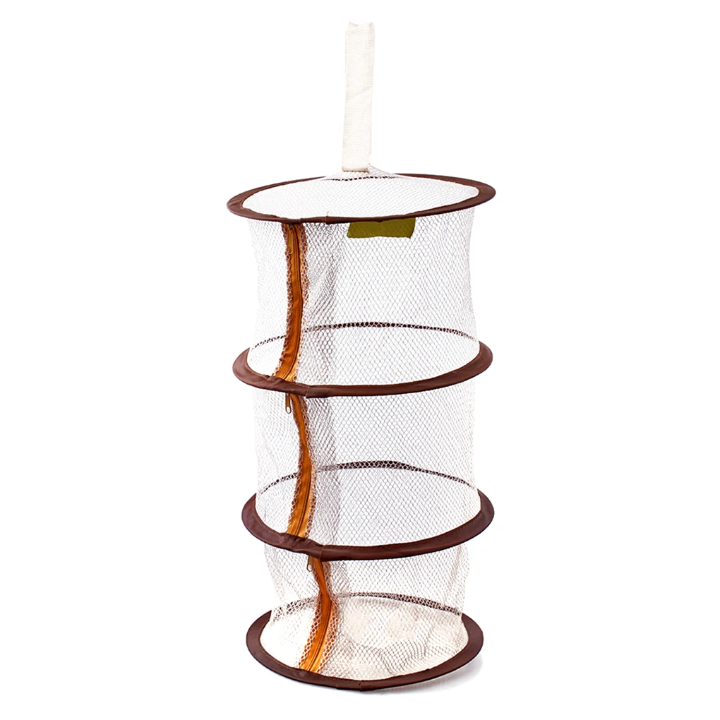 

Zipper Bra Drying Basket 3-layer Hanging Net Mesh Storage Basket Bag Hanging Cage Clothes Bra Drying Organizer