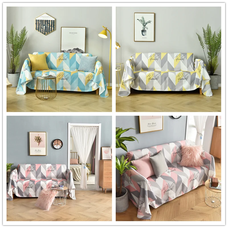 

GY4052 European Geometry Blanket Sofa Decorative Slipcover Stitching Can Do Curtain TableCloth Pillow Case