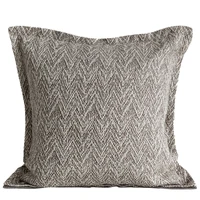 2022 cushion cover decorative pillow case modern simple herringbone jacquard linen blend coussin sofa chair square bedding