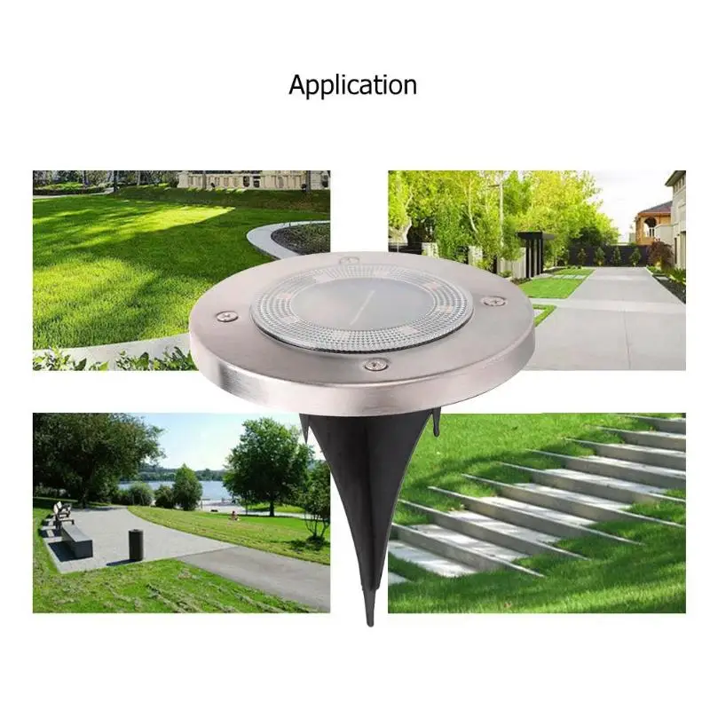 

4pcs 8LED Waterproof Underground Lamp Outdoor Path Landscape Solar Energy Power Lawn Yard Dust-proof Buried Lights
