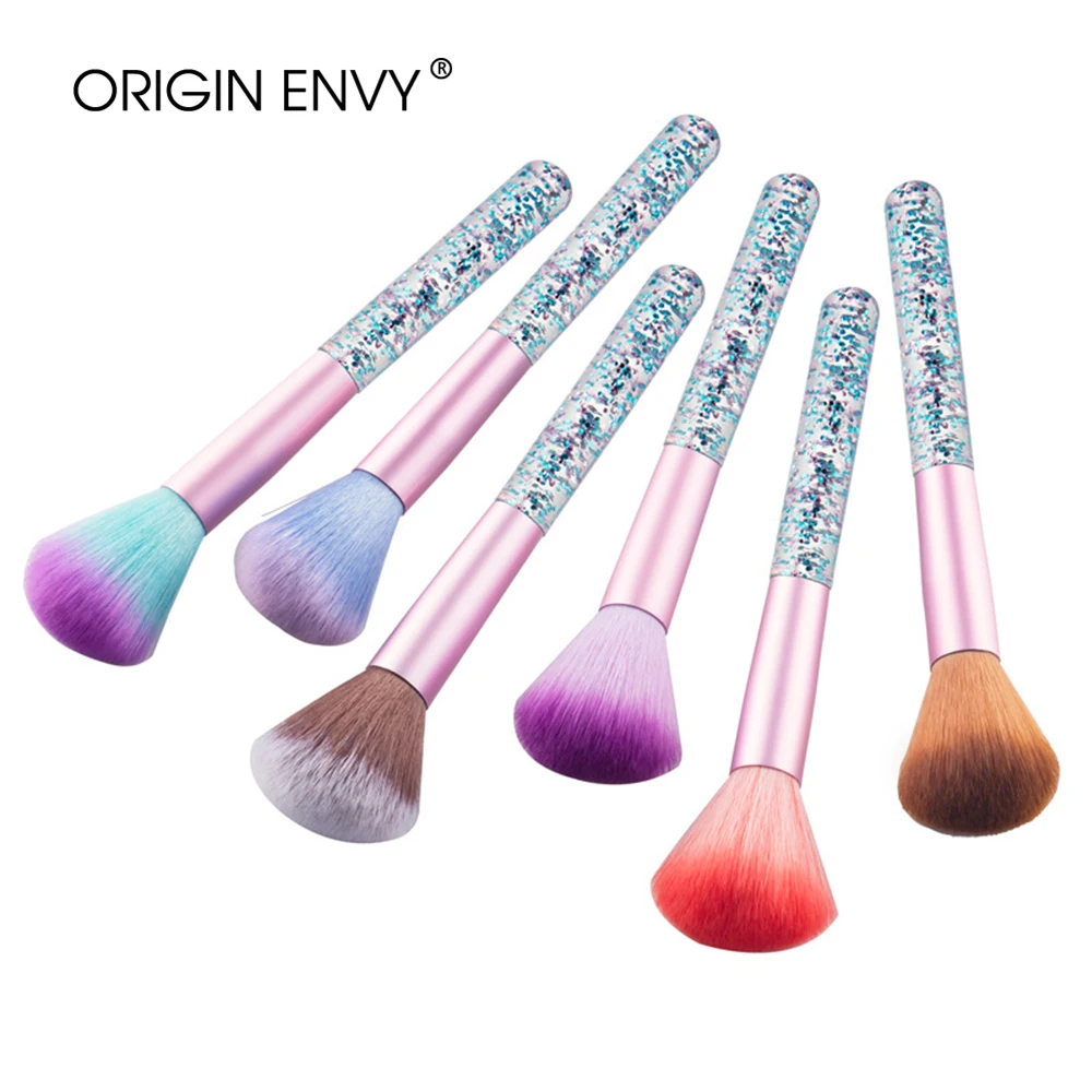

ORIGIN ENVY 1Pcs High Quality Horse Hair Nail Powder Brush Beauty Blush Brush Acrylic Transparent Glitter Stick Makeup Brush