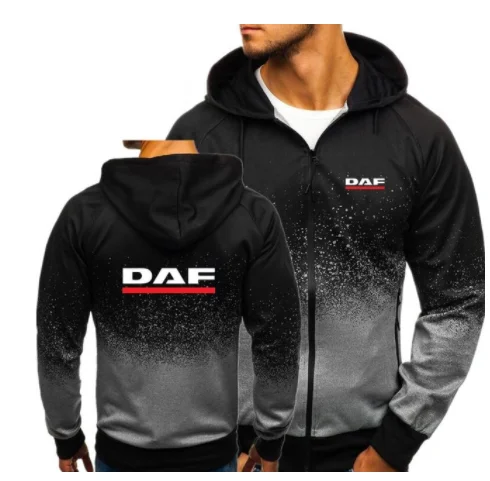 

2020 Men Hoodies Sports Casual Wear Zipper Fashion Tide Hooded Jacket DAF Print Fall Sweatshirts Autumn Winter Coat