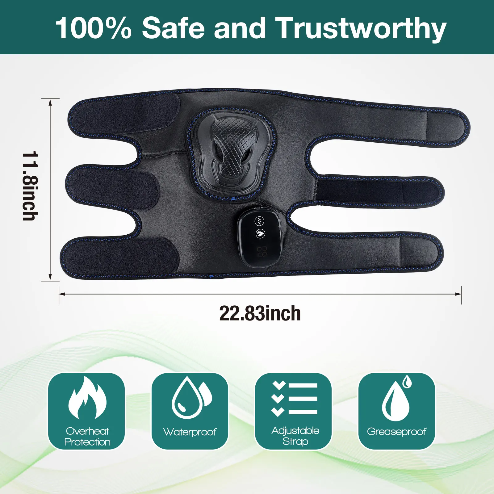 Электрические наколенники с подогревом массажный бандаж для облегчения боли