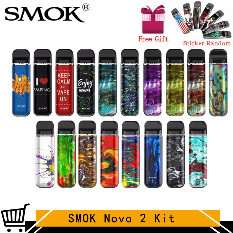 Новый стартовый набор SMOK novo 2 Pod 800 мАч встроенный аккумулятор мл система Комплект
