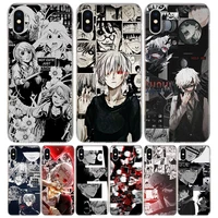 anime tokyo ghoul silicon call phone case for apple iphone 11 13 pro max 12 mini 7 plus 6 x xr xs 8 6s se 5s cover coque