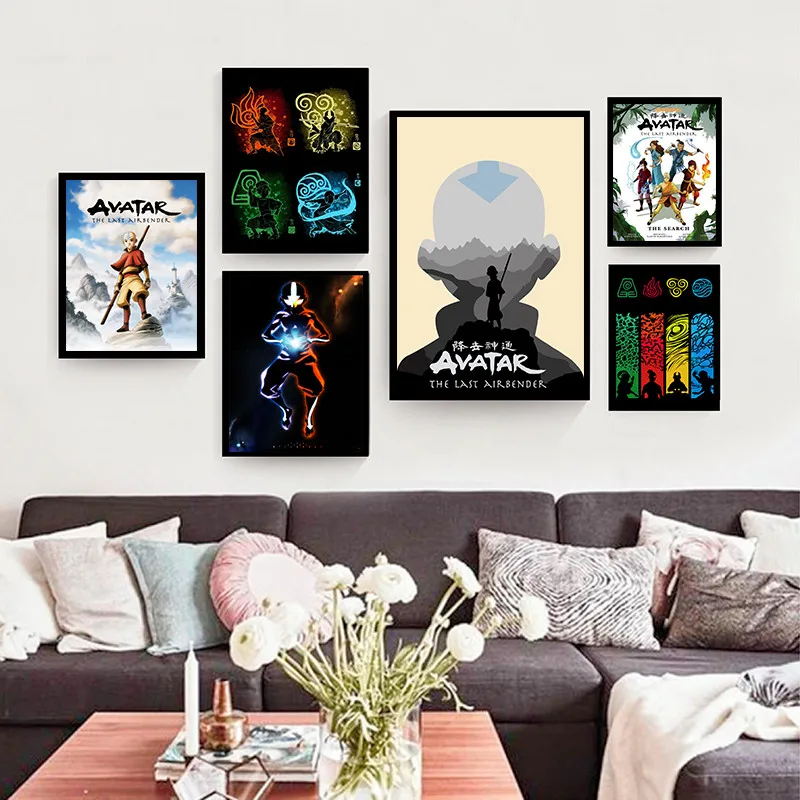 

Avatar The Last Airbender Japan Anime Map Poster Prints Oil wall art decoration poster style Home decoration poster