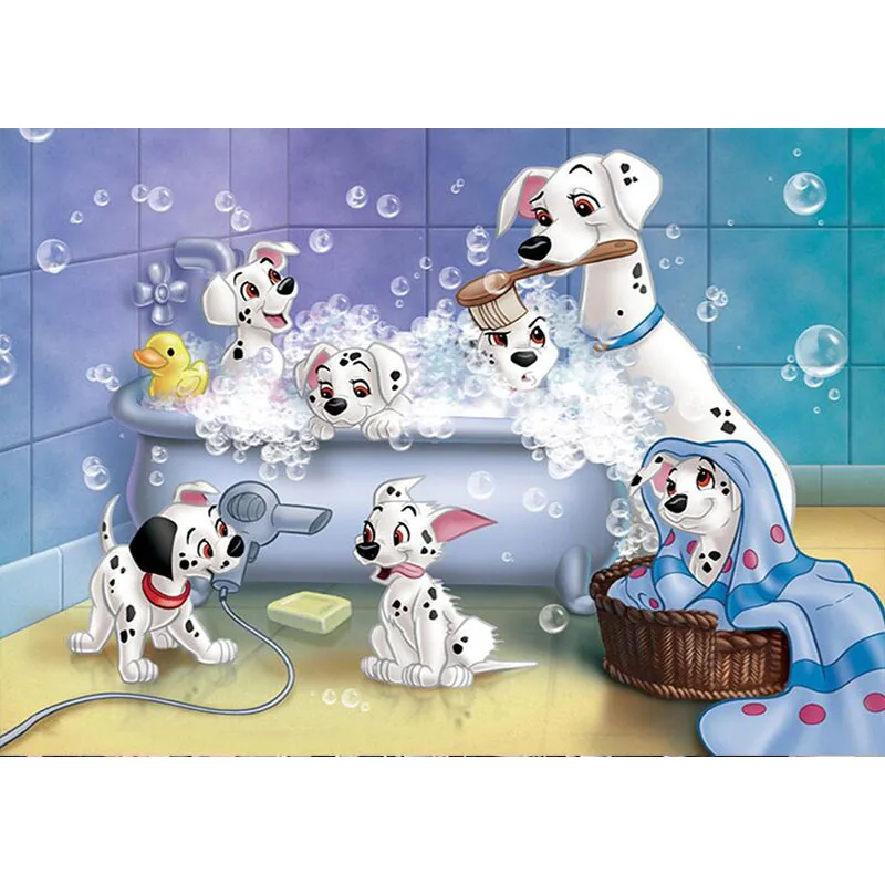 

Full Square/Round Drill 5D DIY Diamond Painting Dalmatian Bathing Embroidery Cross Stitch picture of Rhinestone Home Decor