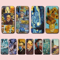 paintings starry night van gogh phone case for xiaomi mi 5 6 8 9 10 lite pro se mix 2s 3 f1 max2 3