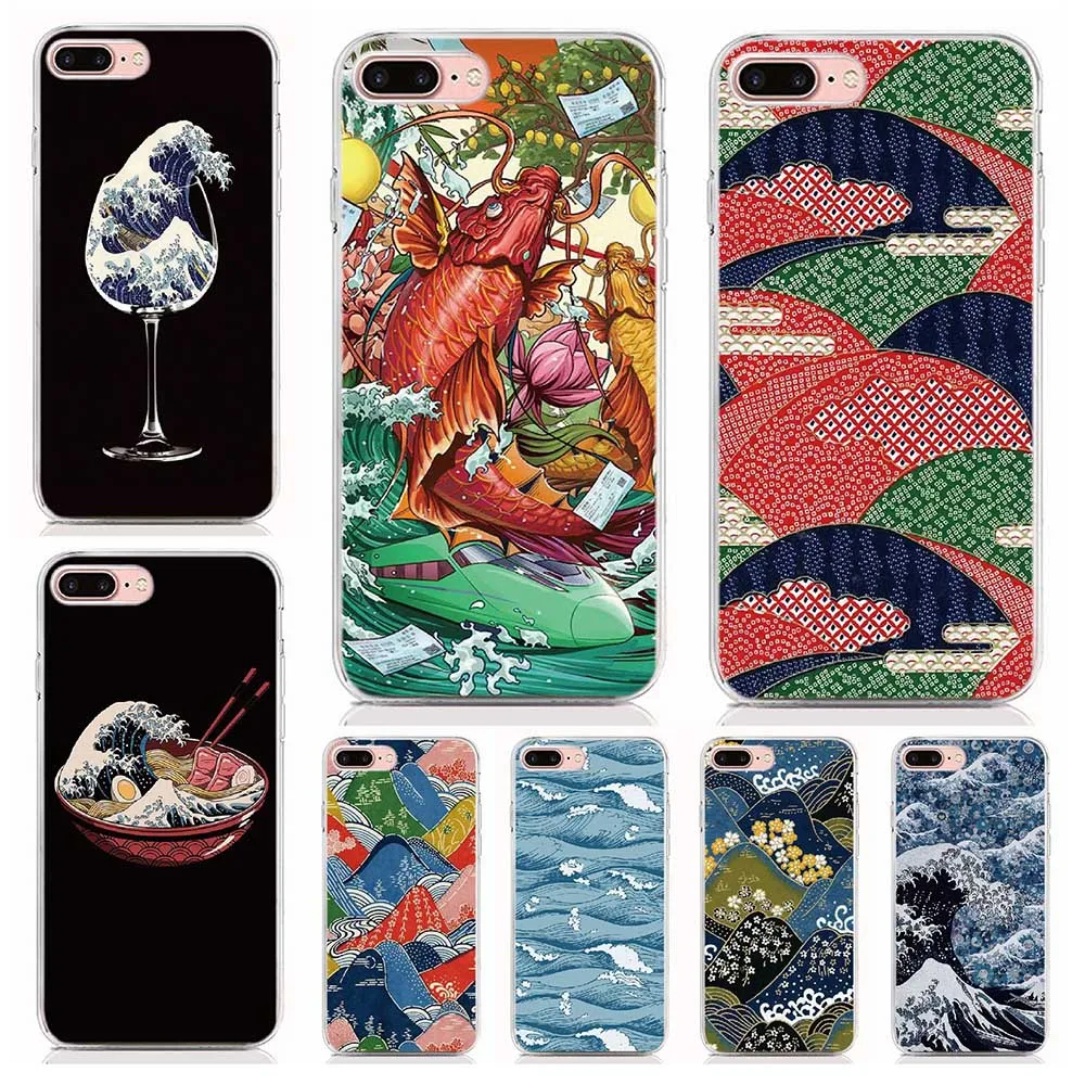 

For Alcatel 2019 Series 1 1S 1V 1C 1X 3 3C 3V 3X 3L 2019 Case Soft TPU Print Japanese Art Shell Phone Cases