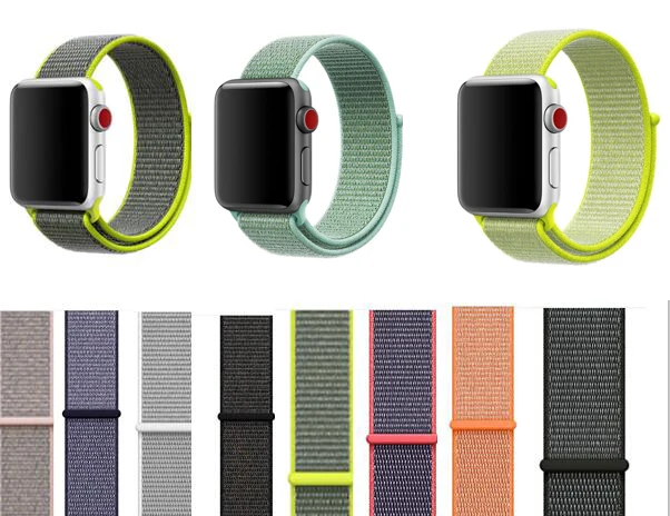 Нейлоновый спортивный ремешок для iwatch 5 тканый Apple Watch 38 мм 40 Band 42 44 серия