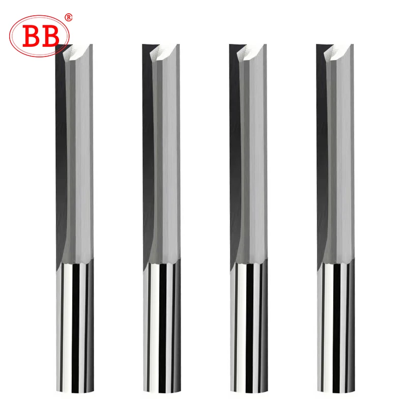 BB 2 Flutes Straight End Mill Slot Milling Cutter Tungsten Solid Carbide 4 6mm 8mm Shank Engraving Router Bit CNC Tool MDF 1pcs