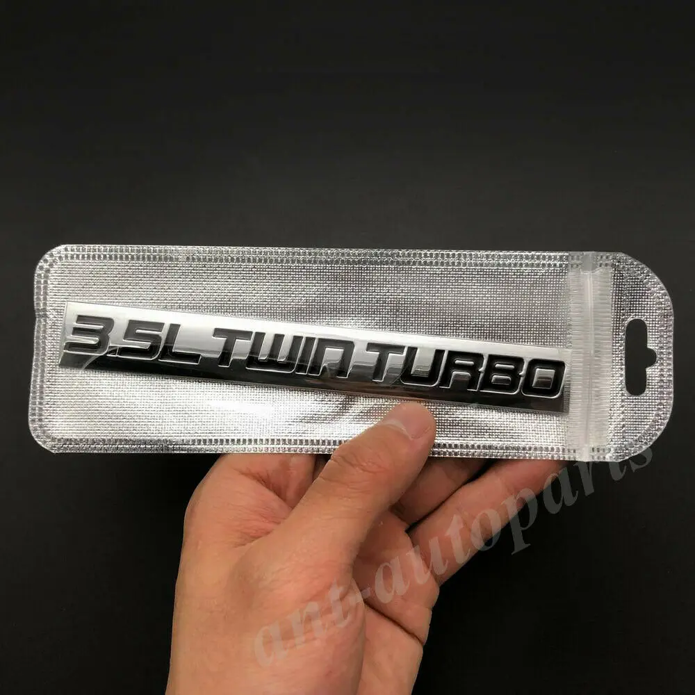 

Metal Chrome 3.5L Twin Turbo Engine Car Trunk Side Emblem Badge Decals Sticker