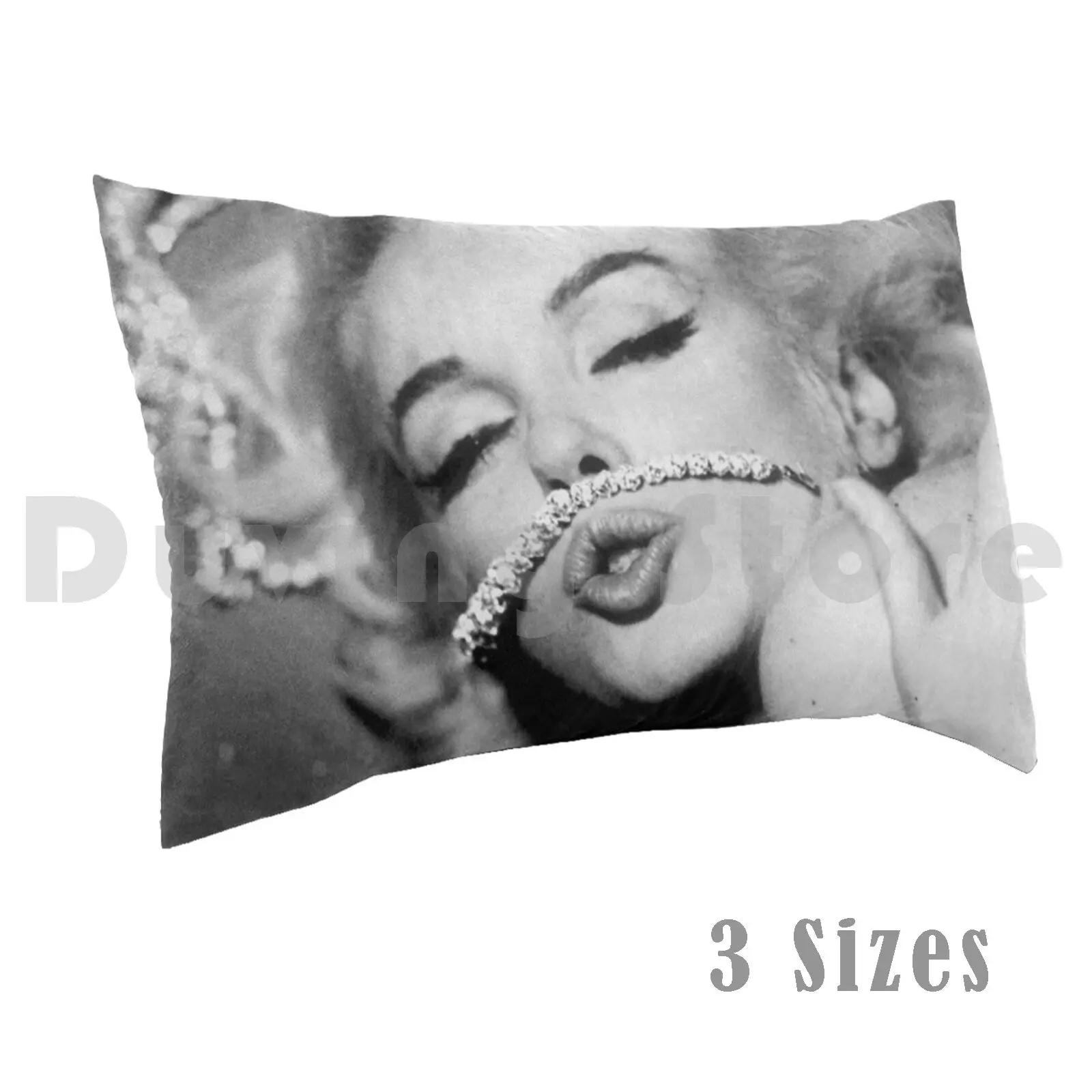 

Marilyn Monroe Vintage Diamonds Are A Girls Best Friend Retro Black And White 1950s Pillow Case Printed 50x75