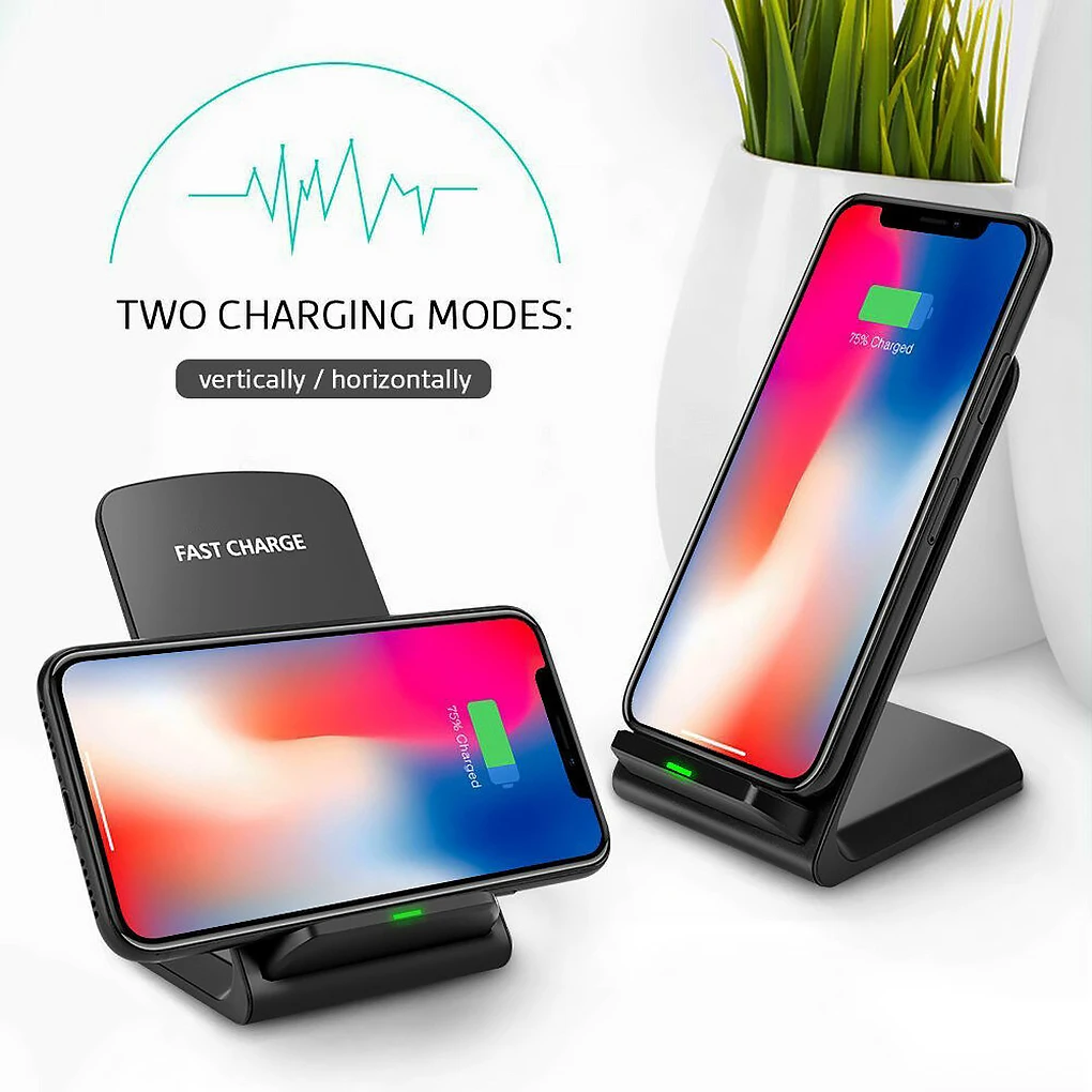 

10W Draadloze Oplader Quick Charge Dock Voor Samsung S10 S20 Fast Charging Stand Pad Voor Iphone SE2 11 Pro xs Max Xr X 8