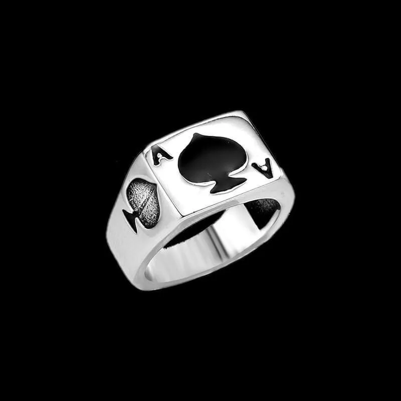 Кольцо ACE OF SPADES 316L из нержавеющей стали модное байкерское кольцо в форме сердца