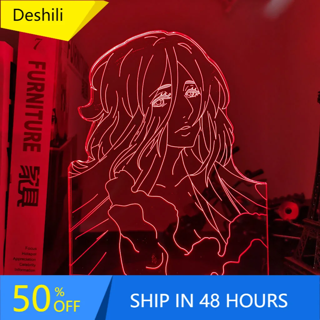 Светодиодная лампа в стиле аниме атака на Титанов ночсветильник с пальцами для