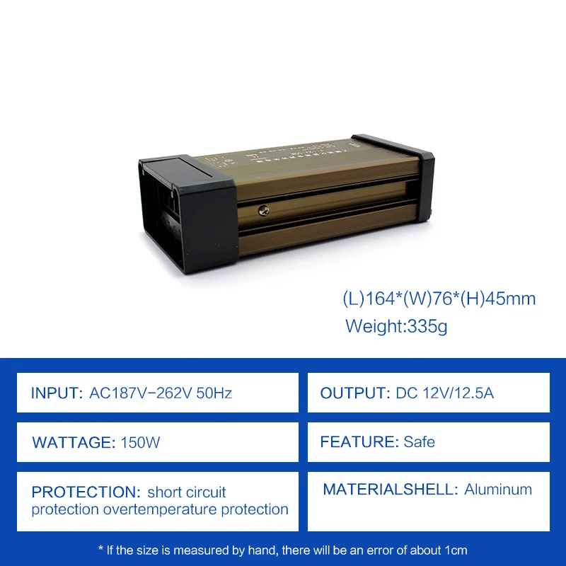 Непромокаемый переключатель источник питания AC DC 220V 12 V 150W уличный трансформатор