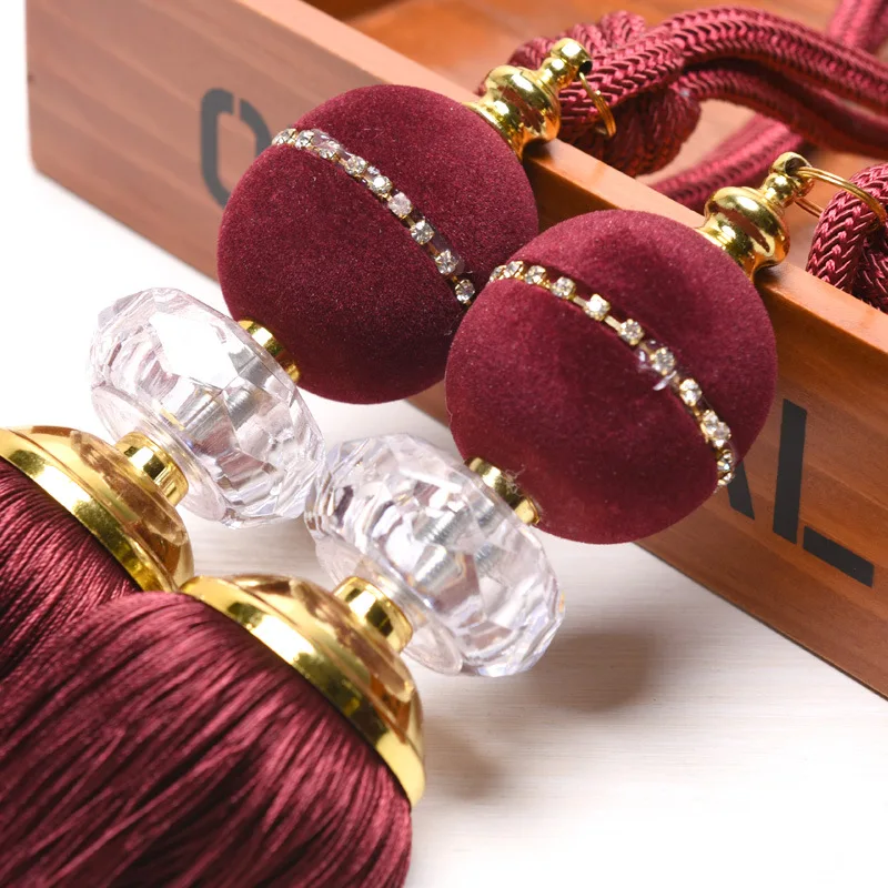 2 шт. европейские кашемировые занавески с кисточками|Декоративные аксессуары для