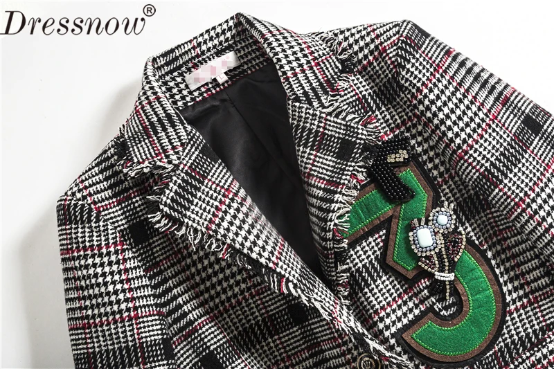 Dressnow, высокое качество, женские зимние плотные твидовые клетчатые куртки, пальто, зимняя куртка с длинным рукавом, пальто, женская твидовая куртка, верхняя одежда