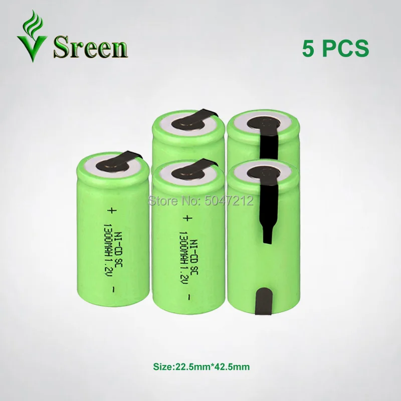 Аккумуляторная батарея с никелевым листом 1300 мА/ч 1 2 В SC для самостоятельной