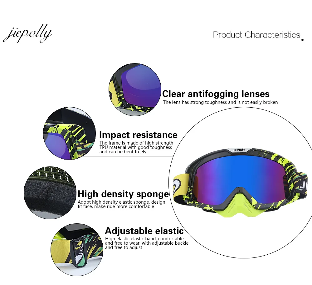 Motocross Goggles Glasses Off-Road ATV Dirt Bike MX Downhill DH Goggles Ski Glasses Motorcycle Goggles Racing Eyewear