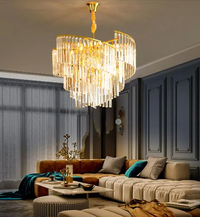Новые современные хрустальные люстры для гостиной спальни освещение роскошного